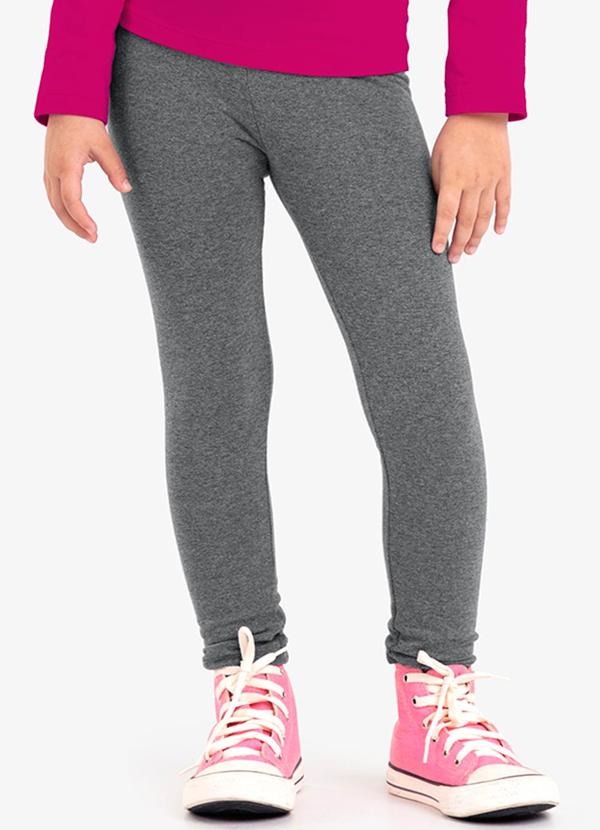 Legging Infantil Menina Básico Cinza