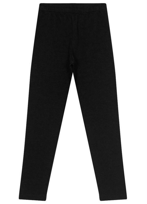 Vista 2 Legging Infantil Menina Básico Preto Rovi Kids Rovi Kids