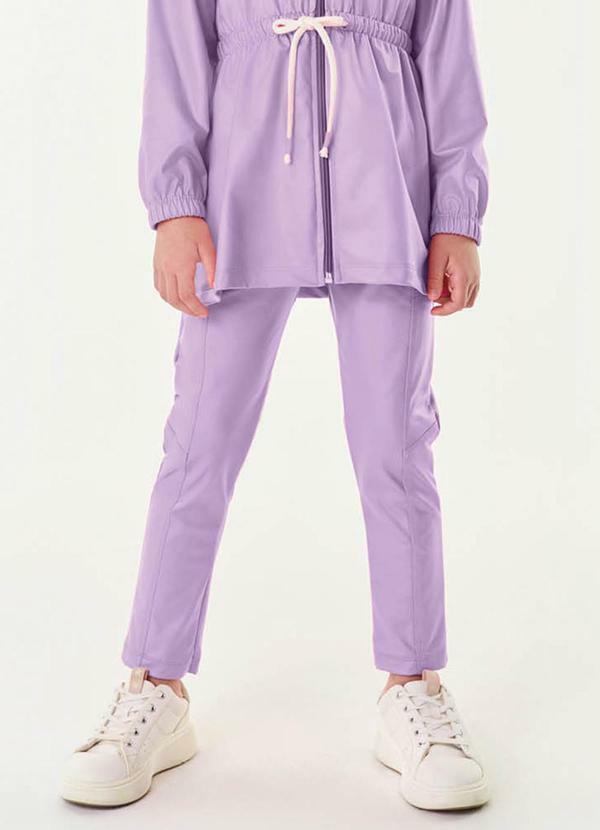 Legging Infantil Feminina Cirré Roxo
