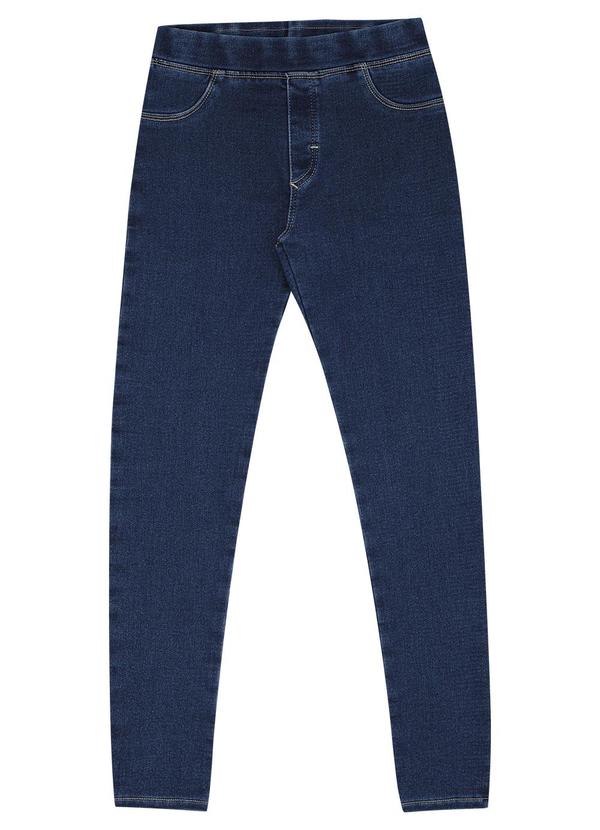 Vista 2 Legging Infantil Menina Jeans Moletom Azul Pulla Bulla Pulla Bulla