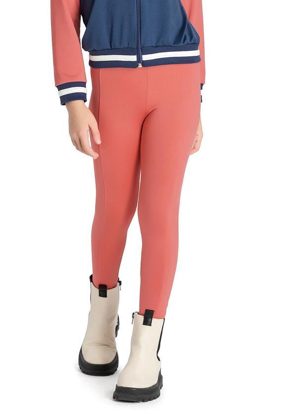 Vista 2 Legging Infantil Menina Lisa Laranja Elian Elian
