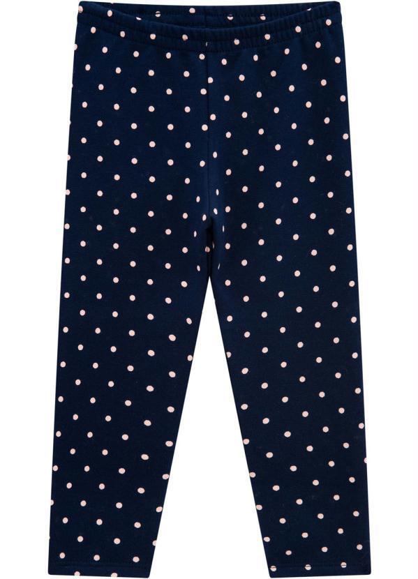 Vista 2 Legging Infantil Menina Marinho Milon Milon