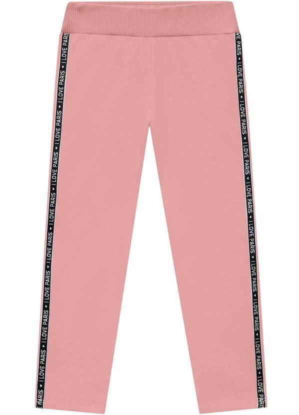 Vista 2 Legging Infantil Rosa Milon Milon
