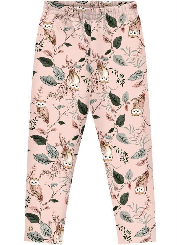 Vista 2 Legging Infantil Rosa Milon Milon
