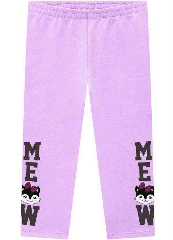Vista 2 Legging Menina Lilás Kyly Kyly