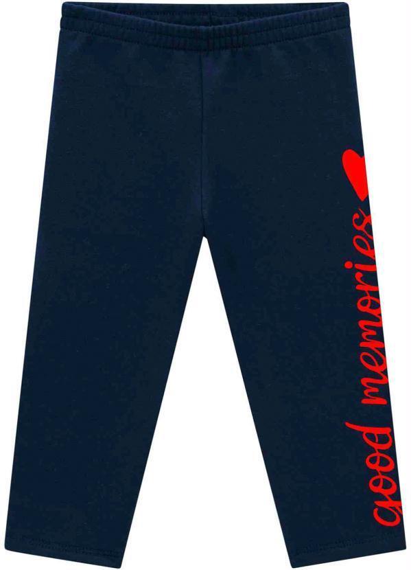 Vista 2 Legging Menina Marinho Kyly Kyly