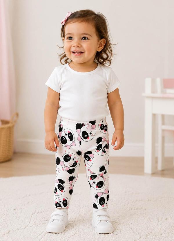 Legging Térmica Bebê Menina Panda Nude