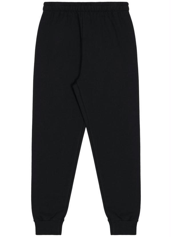 Calça Básica em Moletom Felpado Preto
