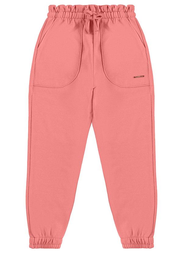 Vista 2 Calça Chlochard em Lurex Menina Rosa Carinhoso Carinhoso