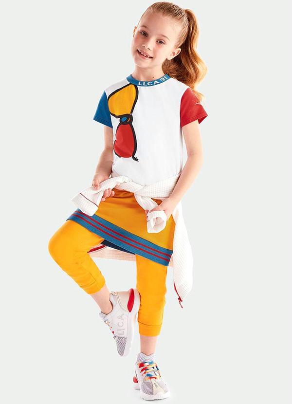 Vista 2 Calça Clochard Bebê Menina com Aroma Amarelo Lilica Ripilica Lilica Ripilica