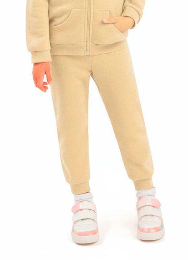 Calça Infantil em Algodão Bege