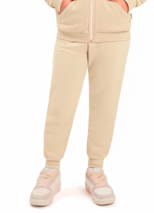 Calça Infantil em Algodão Bege
