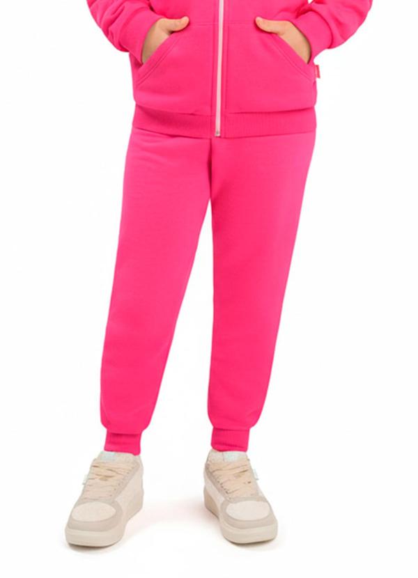 Calça Infantil em Algodão Rosa