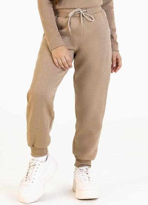 Vista 2 Calça Infantil em Moletom Bege Soft Bonni Soft Bonni