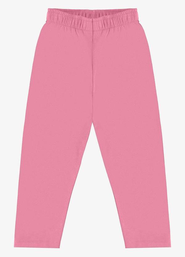 Calça Infantil Moletom Feminino Rosa