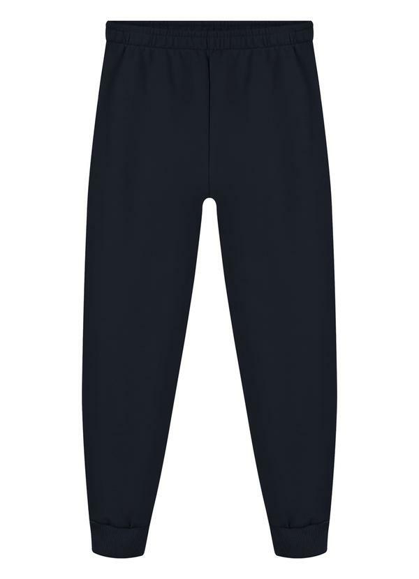 Calça Infantil Unissex em Moletom sem Felpa Azul