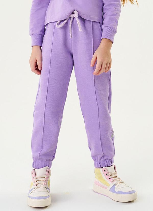 Vista 2 Calça Jogger Básica Lilás Abrange Abrange
