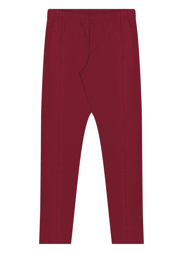 Calça Legging em Molecotton Felpado Vermelho