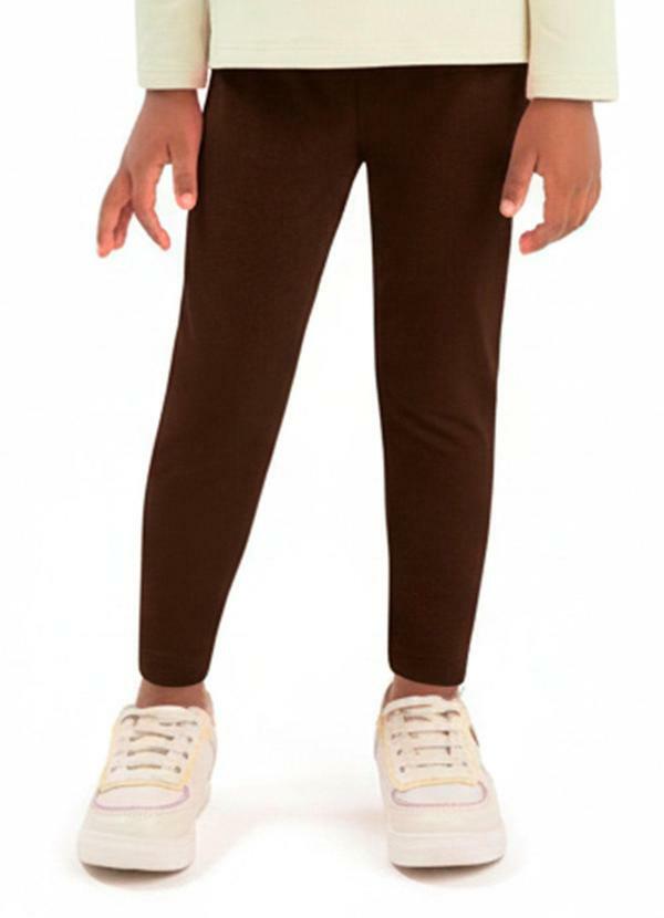 Calça Legging Infantil Felpada Marrom