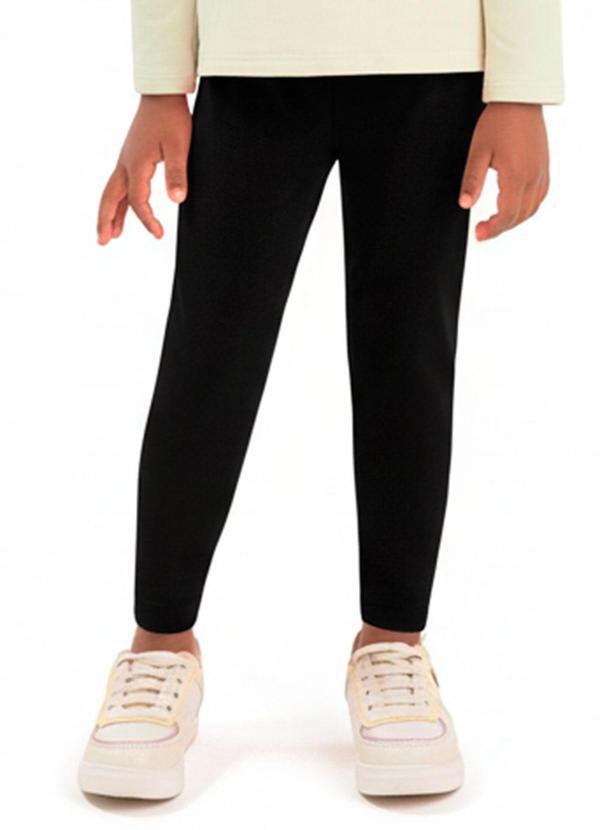Calça Legging Infantil Felpada Preto