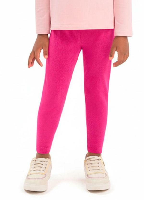 Calça Legging Infantil Felpada Rosa