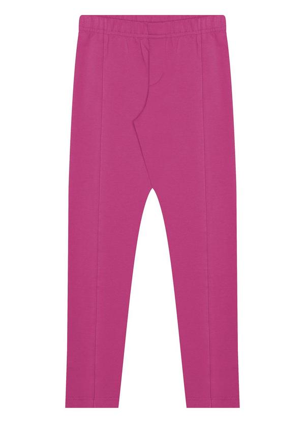 Calça Legging Menina em Molecotton Felpado Rosa