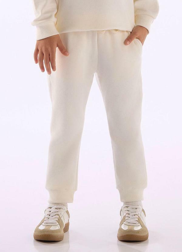 Calça Molecotton com Punhos Branco