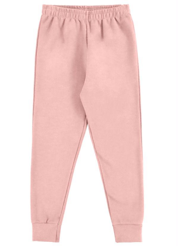 Calça Moletom Felpado Rosa