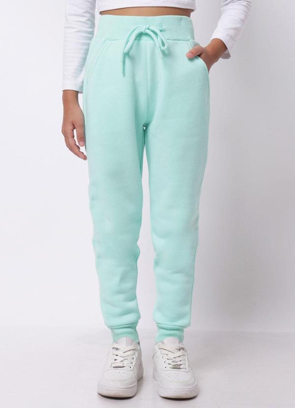 Calça Moletom Infantil Básica Verde
