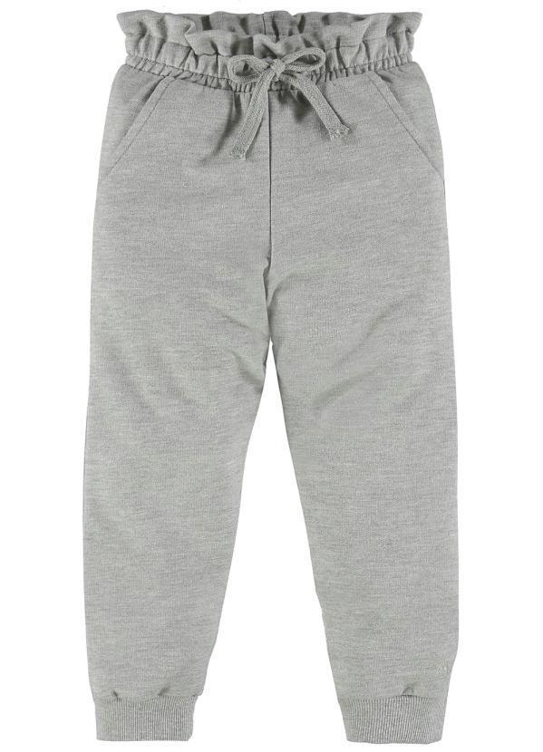 Calça Moletom Infantil Menina Cinza