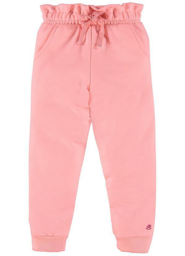 Calça Moletom Infantil Menina Rosa