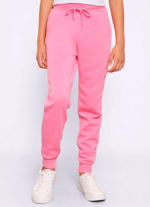 Calça Moletom Juvenil Rosa
