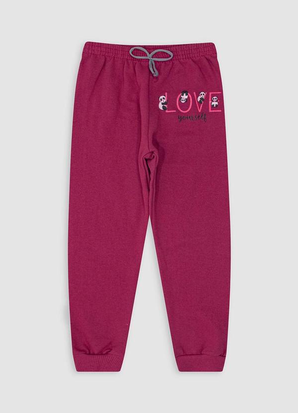 Calça Moletom Love Yourself Rosa