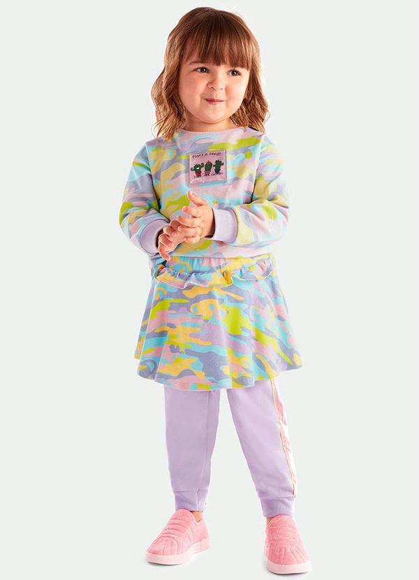 Vista 2 Calça Moletom Menina Antiviral Lilás Lilica Ripilica Lilica Ripilica
