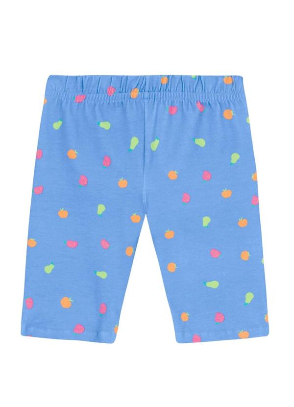 Bermuda Infantil Menina em Cotton Azul
