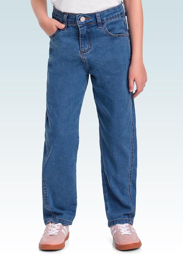 Calça Barrel Jeans Azul
