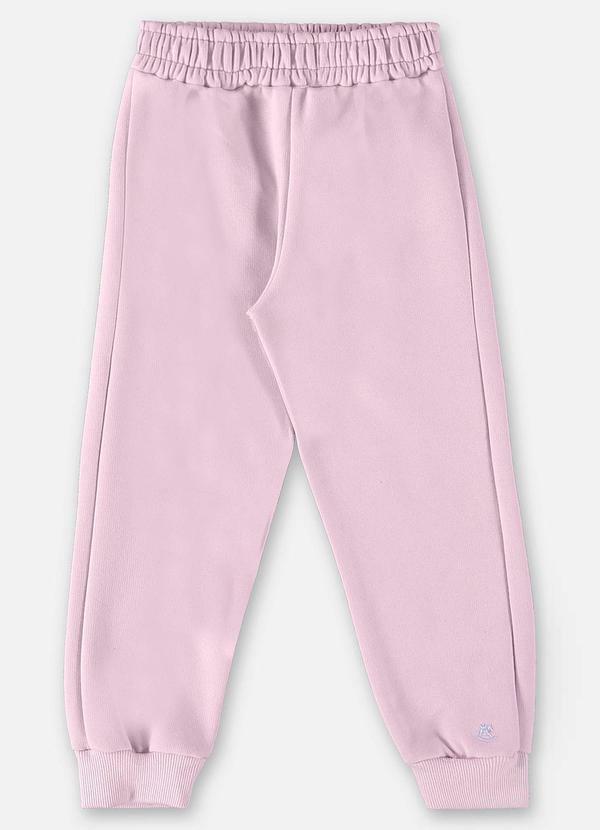 Vista 2 Calça Básica em Moletom Infantil Rosa Up Baby Up Baby