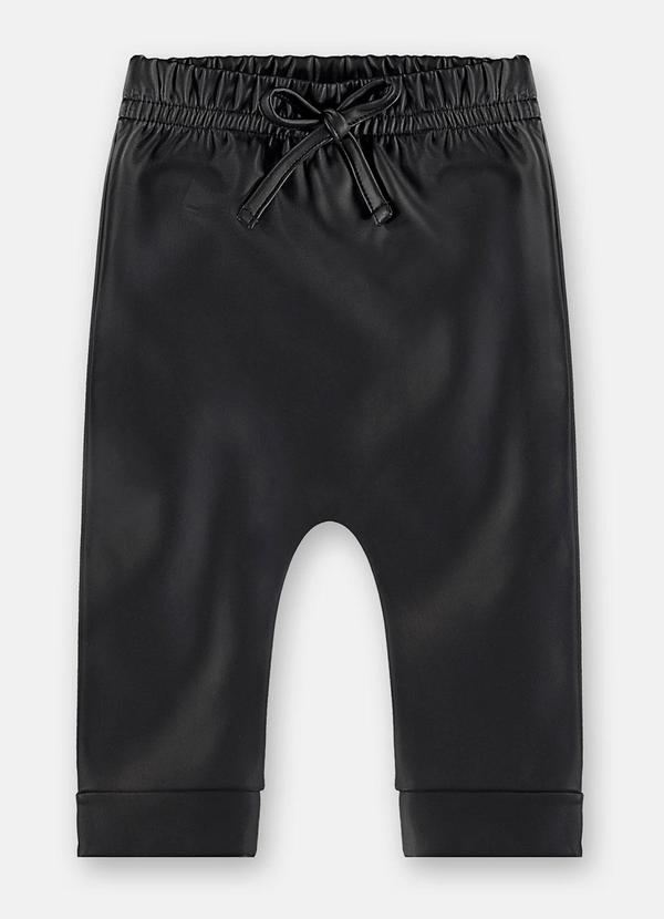 Calça Bebê Menina Malha Cirrê Preto