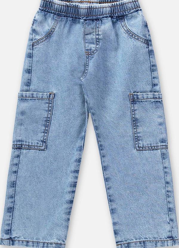 Calça Cargo Infantil para Menina Azul