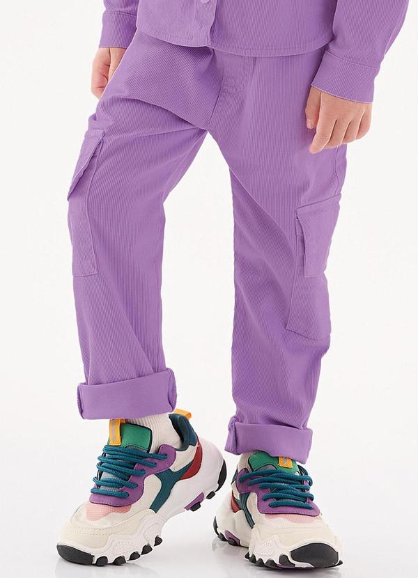 Vista 2 Calça em Sarja Infantil Menina Roxo Up Baby Up Baby
