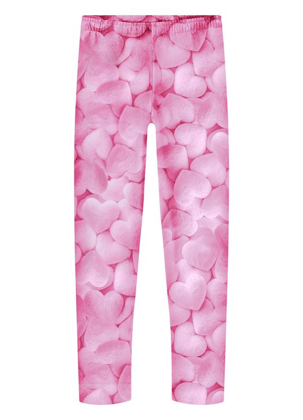 Calça Estampada com Cós Elástico Rosa