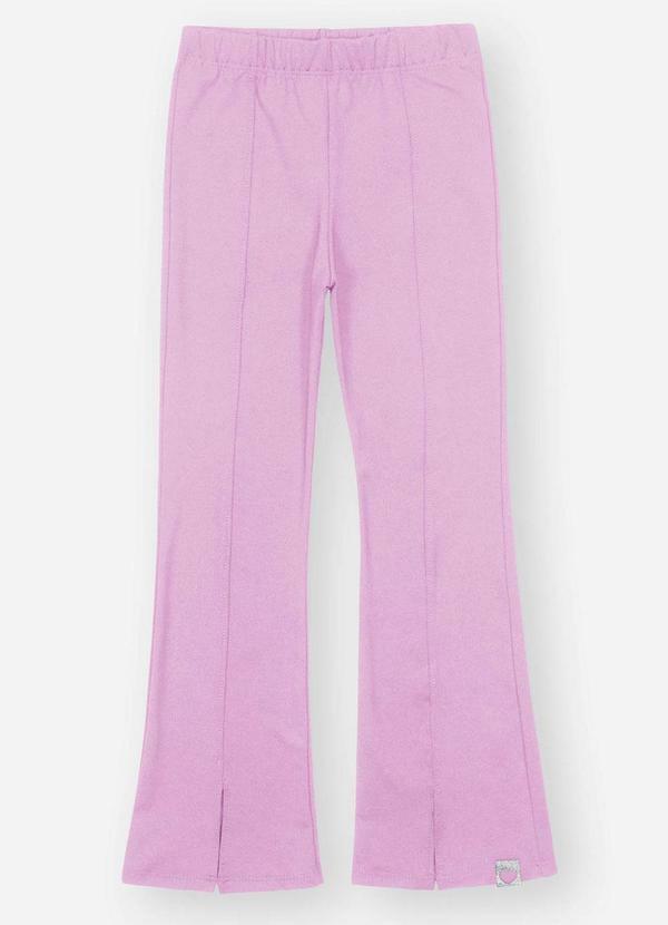 Calça Flare Felpada Infantil Menina Roxo