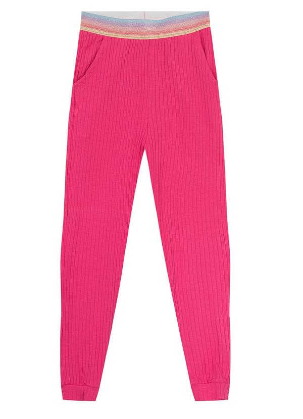 Calça Infantil Canelada Rosa