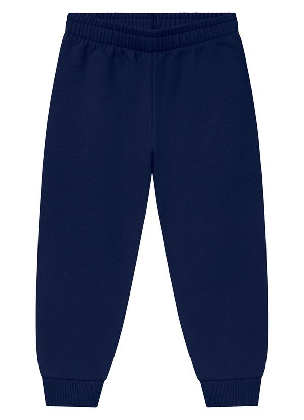 Vista 2 Calça Infantil em Moletom Azul Duduka Duduka