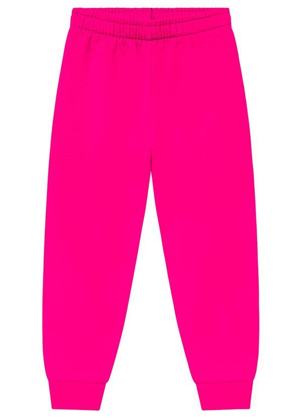 Vista 2 Calça Infantil em Moletom Rosa Duduka Duduka