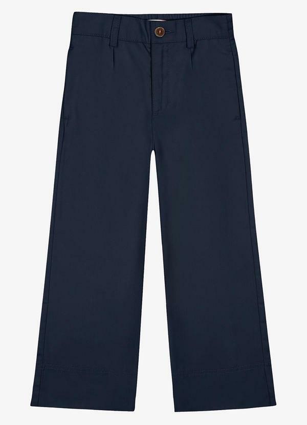 Calça Infantil Feminina Wide Leg Azul