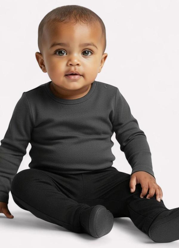 Vista 2 Calça Infantil Menina Cintura Média Preto Kyly Kyly