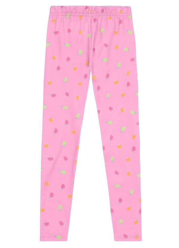 Calça Infantil Menina em Cotton Rosa