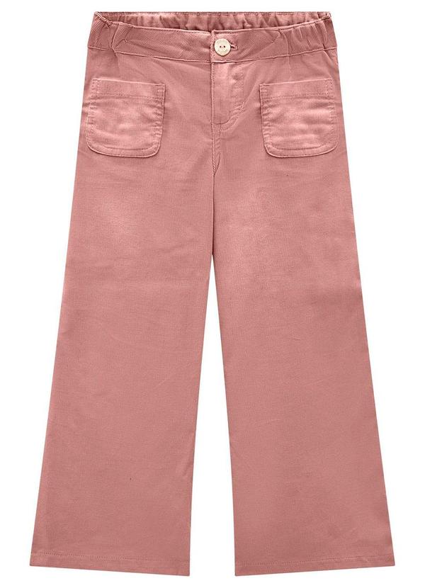 Calça Infantil Menina em Veludo Rosa