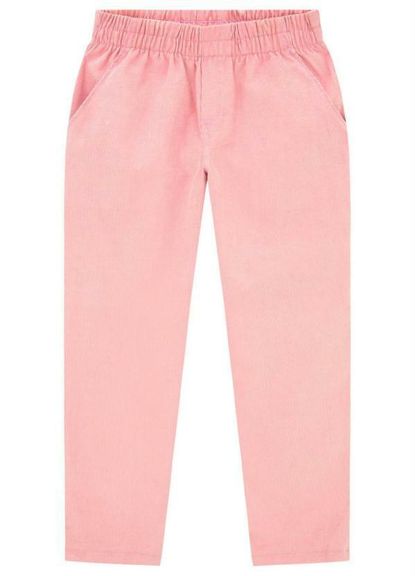 Vista 2 Calça Infantil Menina Rosa Milon Milon